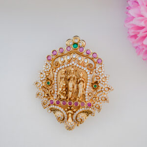 Ram Sita Hair Brooch with AD stones