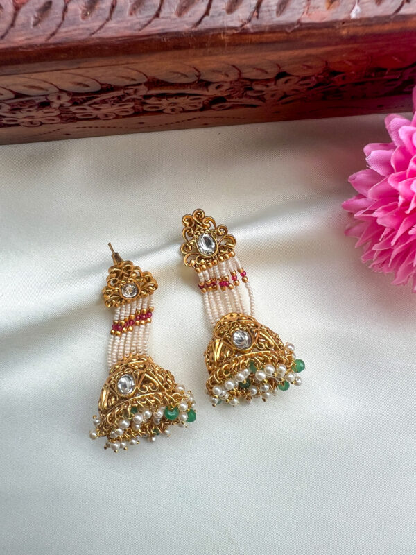 Premium Gold and Pearls Designer Earrings