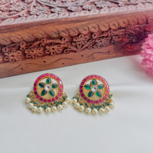 Premium Jadau Kundan Stone Stud