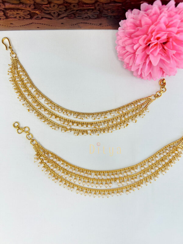 3 Layer Pearl Earchain