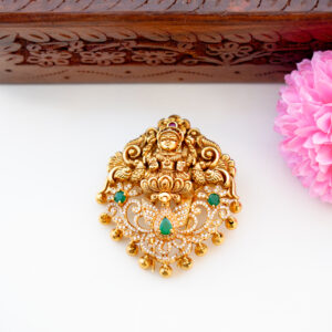 Premium 3D Lakshmi with AD Stone Hair Brooch