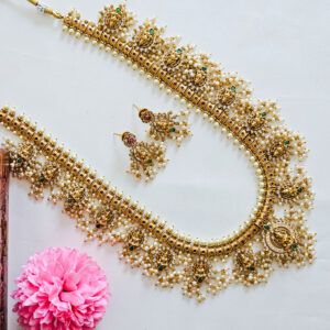 Premium All Over Lakshmi Pendent Guttapusalu Long Haram