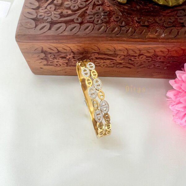 White Stones Bracelet - 2.4 Size - Image 2