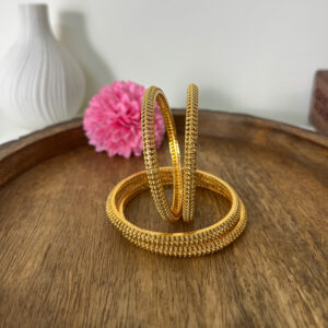 Premium Gold Designer Bangles (4 Pcs in 1 Pair)